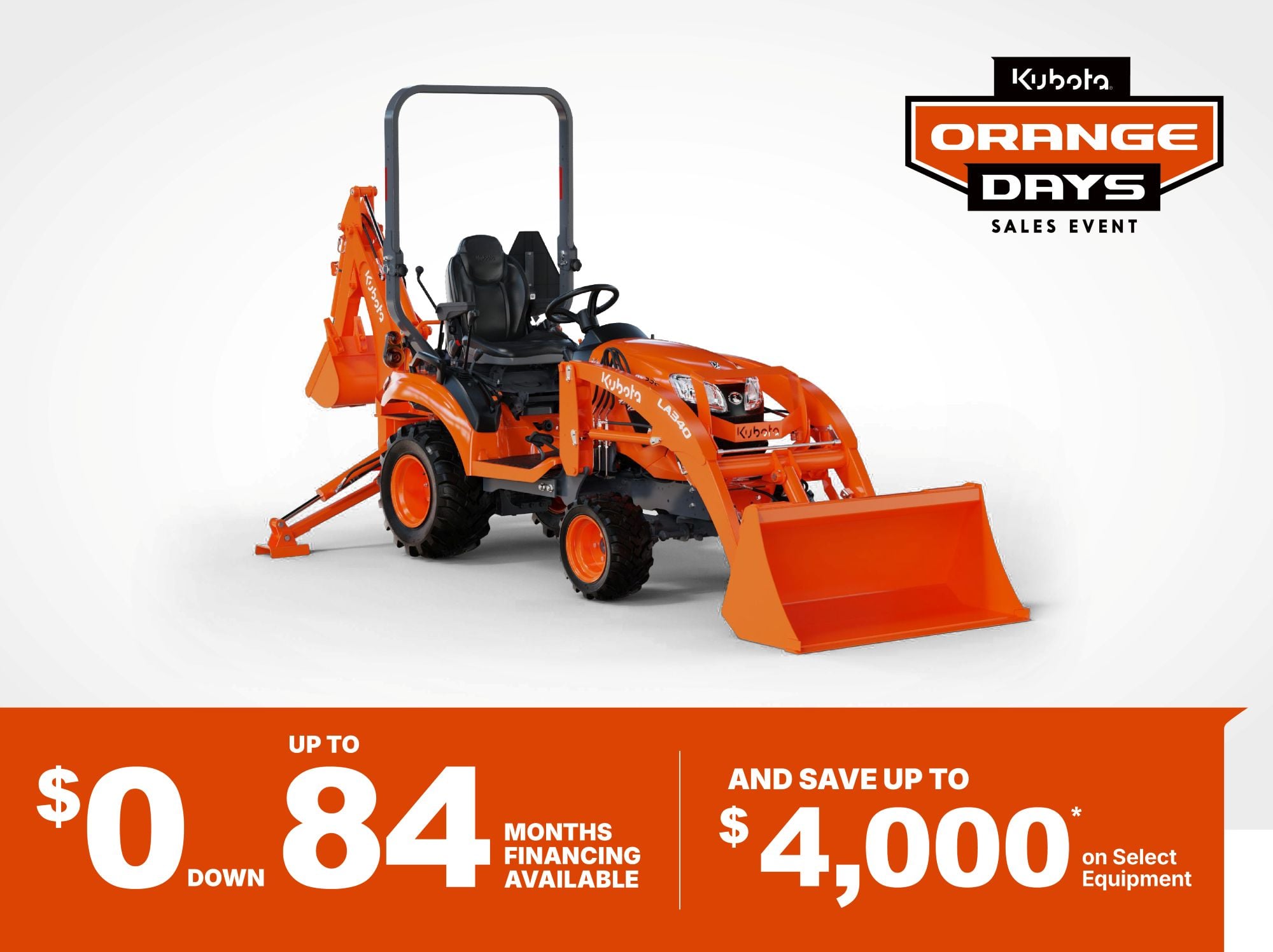 Kubota Orange Day Sales Event - Save on Select BX Series Tractors